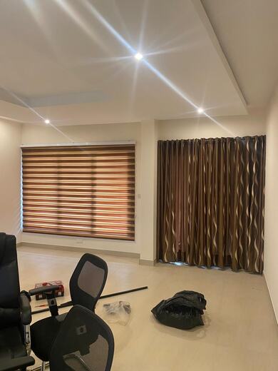 A zebra blind fitted by KD Dream Space Designs